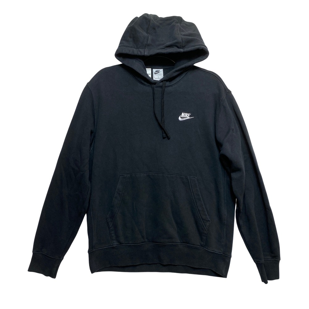 Nike Hoodie Mens Medium Black Sportswear Club Fleece Futura Logo Pullover